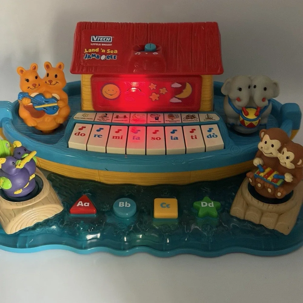 Little Smart Land 'n Sea Jamboree Noah's Ark‎ Animals Musical Toy Vtech Works!